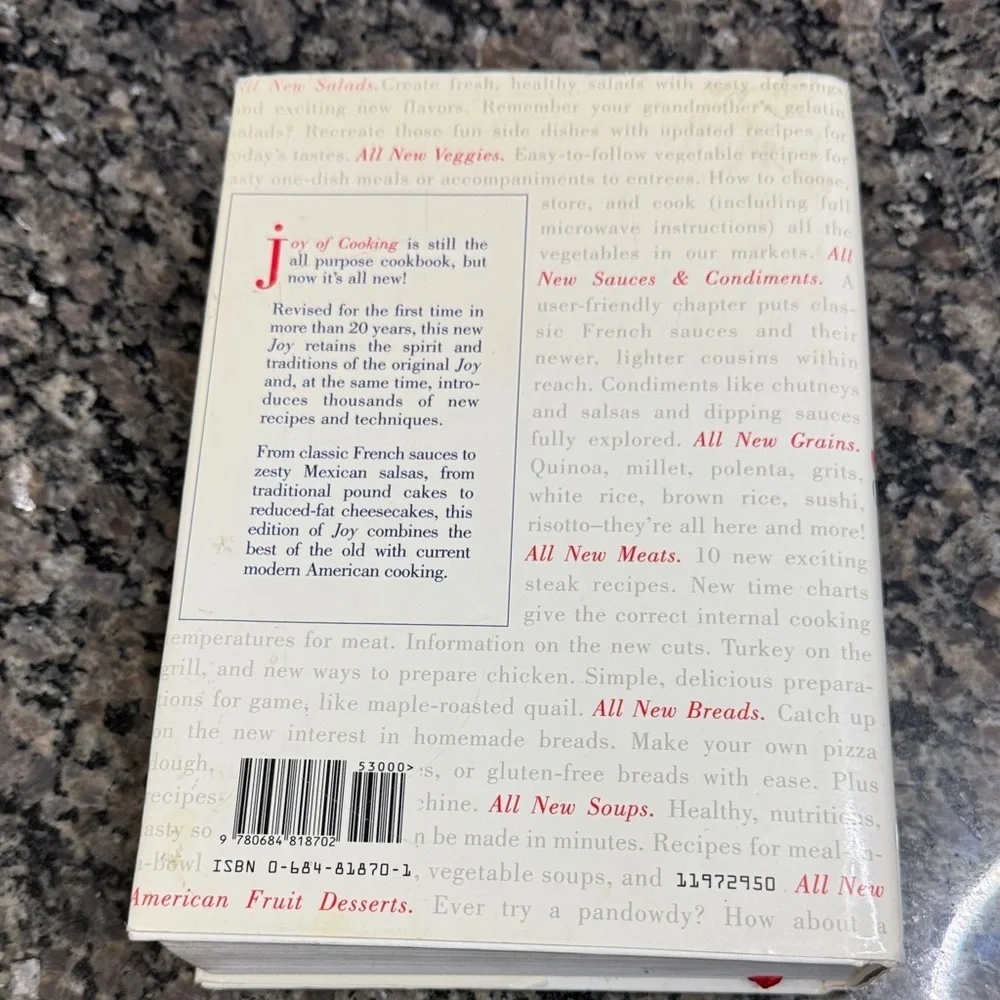 Joy of Cooking Cookbook - Irma S Rombauer Marion Rombauer and Ethan Becker EUC